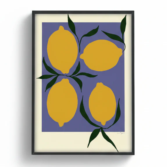 Affiche encadrée – Lemon Blue