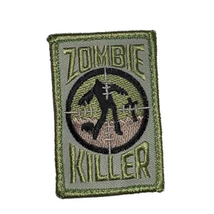 ÉCUSSON BRODÉ ET VELCRO ZOMBIE KILLER