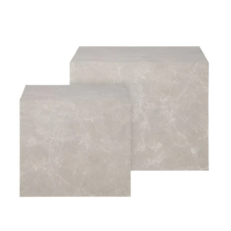 Lot de 2 tables basses effet marbre Minerva