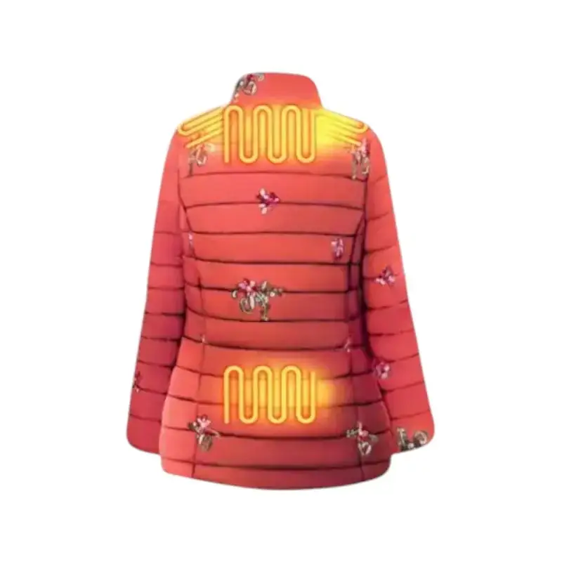 Veste Chauffante Femme avec Port USB Style Floral – Image 9
